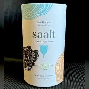 NIB Saalt Menstrual Cup, Ocean Blue, Size Regular